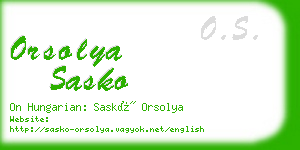 orsolya sasko business card